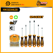 Bộ 6 tô vít tay cầm thiết kế mới INGCO HKSD0628